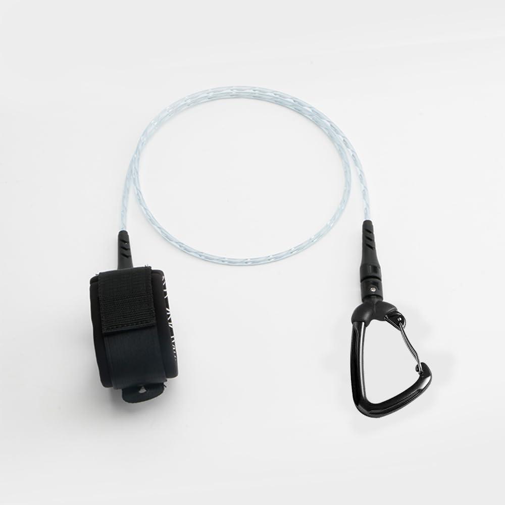 TFixol Leash per apnea Lanyard con polsino e moschettone rapido rilascio corda resistente immersioni subacquee snorkeling attività