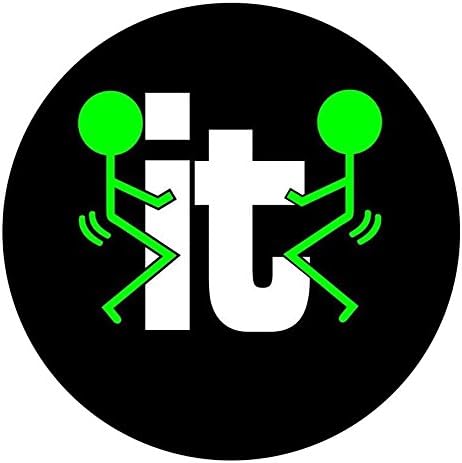 StickerDad® (4 Pack) Double F*ck It Circle - Size: 2" Round Color: Black/Lime/White - Full Color Printed Sticker for Hard Hat, Helmet, Windows, Walls, Bumpers, Laptop, Lockers, etc.