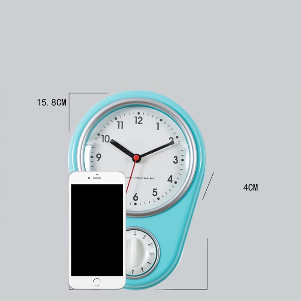 MAGICLULU Kitchen Timer Wall Clock 60-Minute Loud Alarm Wind up Timer No Batteries Needed Simple Cooking for Home Kitchen Household Use