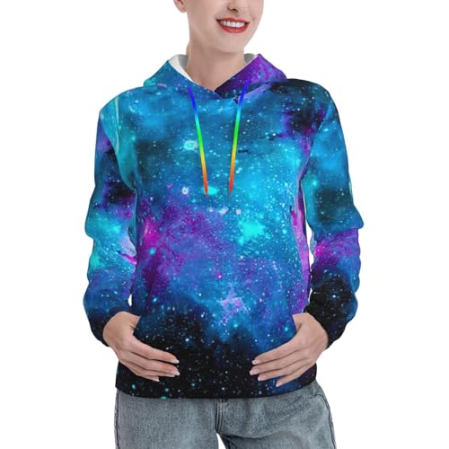 Sweat à capuche violet motif galaxie pour les soirées fraîches d'automne