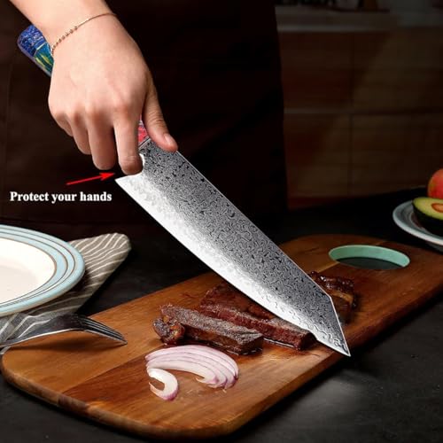 Set Cuchillos Cocina 9 Piezas Acero Damasco miniatura 5