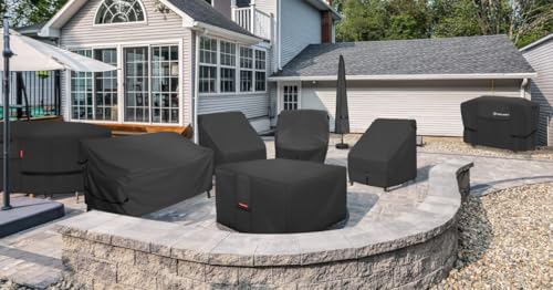 image for Porch Shield Fire Pit Cover - Waterproof 600D Heavy Duty Fade Resistan
