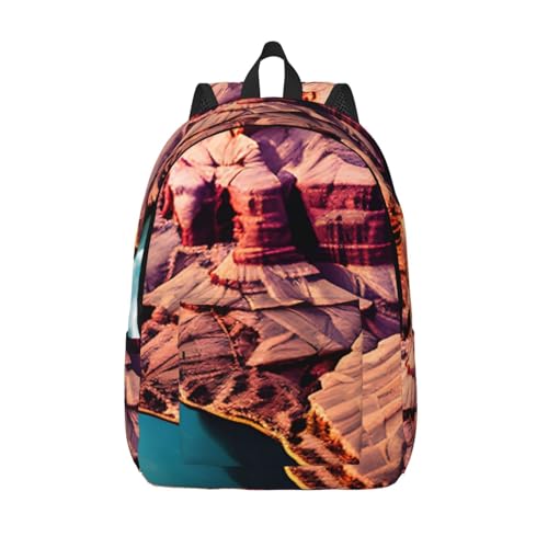 Sac à dos en toile imprimée Grand Canyon, idéal pour vos sorties nature et trajets urbains