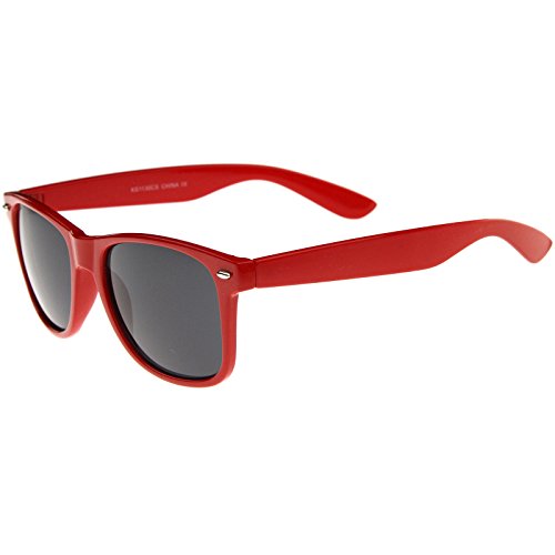 zeroUV Classic 80's Retro Colored Frame Wide Temples Horn Rimmed Sunglasses 54mm3