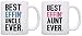 Aunt Uncle Gifts Best Effin Aunt and Uncle Ever Bundle Funny Aunt Uncle Gifts 2 Pack Gift Coffee Mugs Tea Cups White