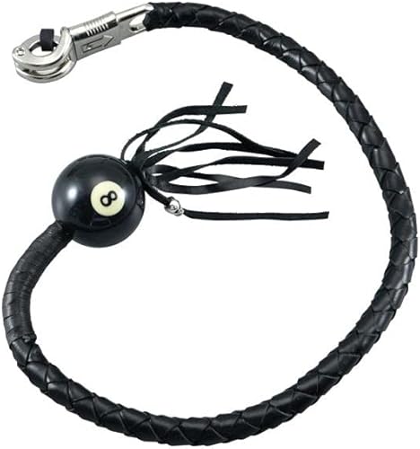 Látigos de cuero para motocicleta de 36 pulgadas42 pulgadas, látigo con bola resistente, accesorios para manubrio de motocicleta (negro, 36 pulgadas)