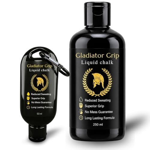 Liquid Chalk for Weightlifting Gym Liquid Chalk for Superior Grip & Sweat Free Hands for CrossFit Rock Climbing Gymnastics Bouldering. Ideal for Strength Training and Sweat Resistant (50ml)