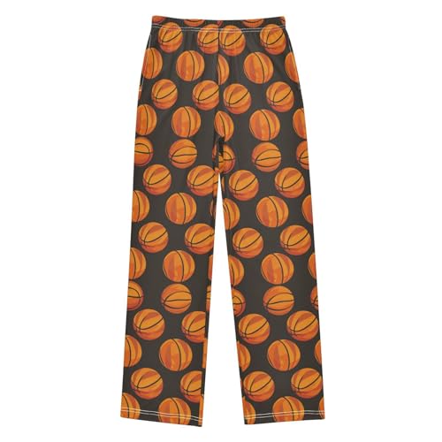 Pajama Bottoms, Basket Ball Pattern Sleeping Pant Lounge Wear Pajamas Long Pants Sleepwear PJS