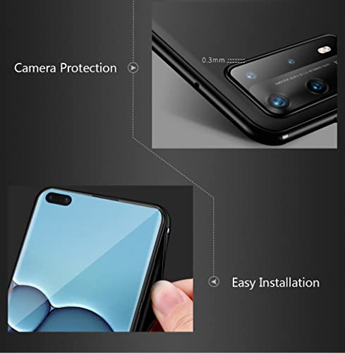 Image of Case Creation Compatible with Oneplus 8 2021 Back case, Oneplus 8 Slim Flexible Smart Look case with 360 Camera All Angle Protection (Pure Black)
