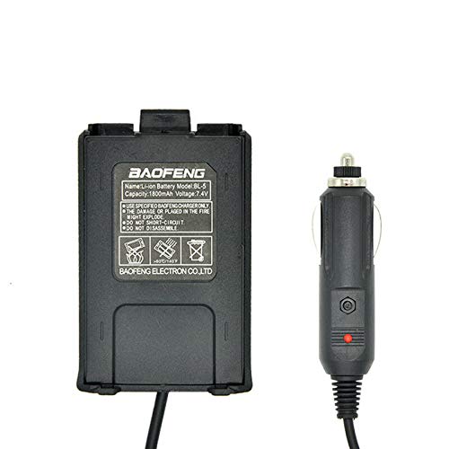 Nski NSKI-5R-CC Car Charger Battery Eliminator For Baofeng Two Way Radio Walkie Talkie Uv-5R 1800Mah Battery High Capacity thumb #2