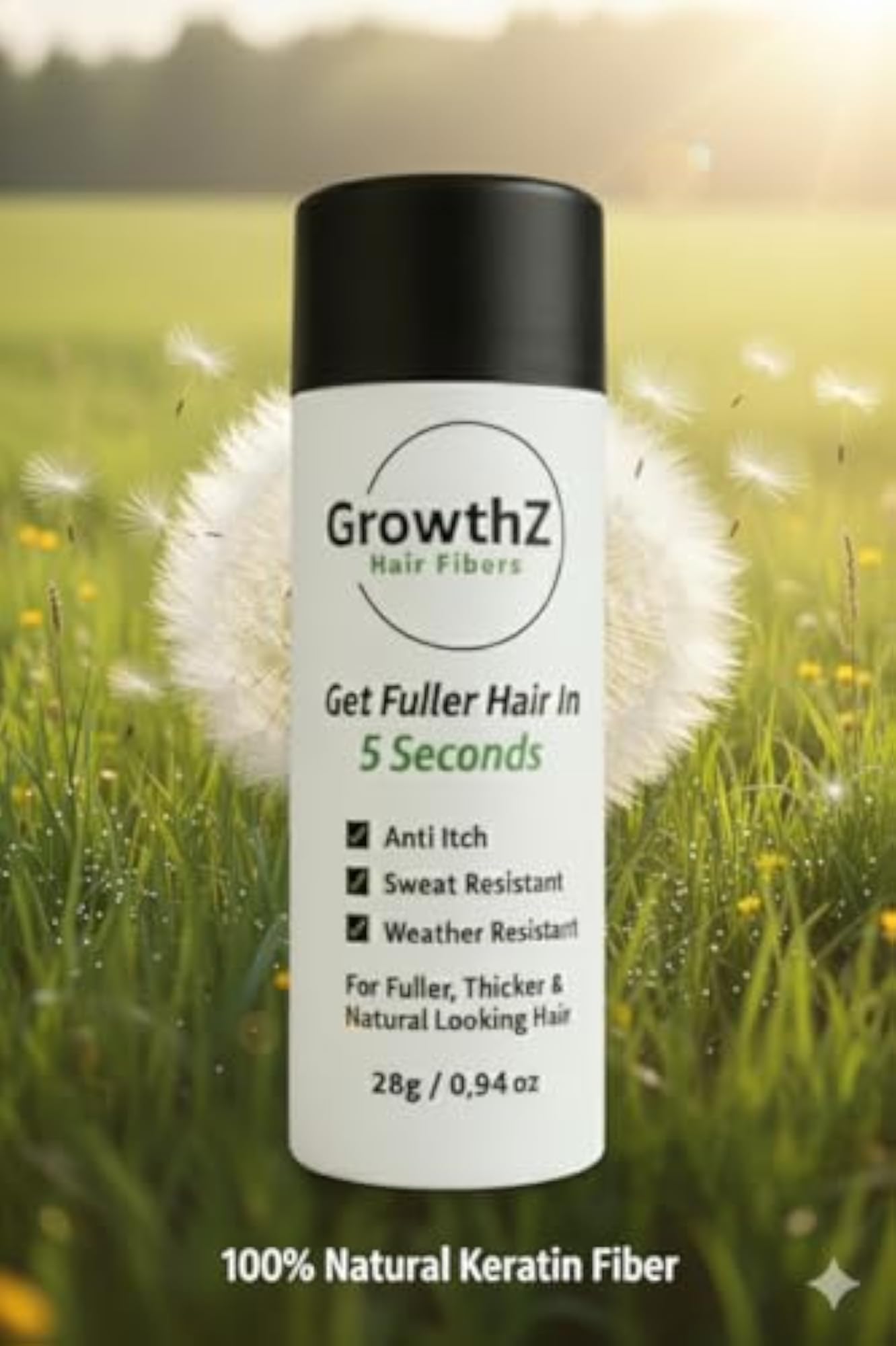 Hair Building Fibers, Medium Brown, 28g