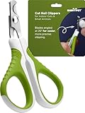 Pet Nail Clippers for Indoor Cats & Small Animals - Precision Angled Blades & Steady Grip - Ideal for Kittens Tiny Dogs Rabbits Birds - Nail Trimmer & Claw Scissors for Home Grooming - eBook Guide