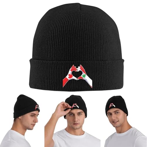 Me Encanta Líbano Bandera Libanesa Gorra de Punto cálida Gorra de Punto de Invierno Gorra de Calaveras Gorros de Hip Hop para Unisex