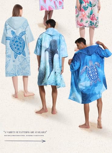 Surf Poncho Changing Towel Swim Robe with Zipper, Absorbent Quick Dry Microfiber Long Sleeves Poncho Hoodie for Swimming3