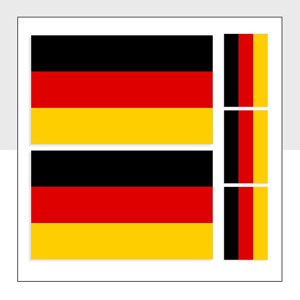 Packwith Mixed Pack Of 5 Germany Flag Vinyl Stickers Deu Labels For Bike Van Laptop Fridge Helmet Ipad Packwith® #P1057