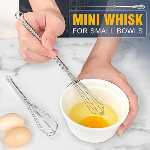 Whisk Eddeas Silicone Whisk Set of 6.Silicone whisks for cooking non Scratch.BPA Free and Dishwasher Whisk.7+9+11inch Colorful Wisk Great for cooking and Baking.（6pcs ）