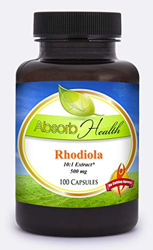 Absorb Health Rhodiola Rosea Extract 10:1 500mg Capsules, 100 Count Absorb Health Rhodiola Rosea Extract 10:1 500mg Capsules, 100 Count