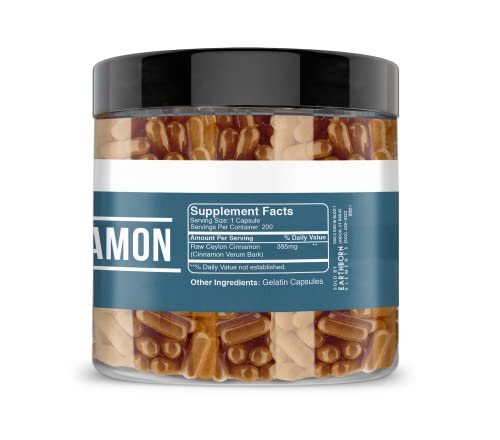 Earthborn Elements Cayenne Pepper, Ceylon Cinnamon & Ginger Root Bundle (200 Capsules Each), Pure & Undiluted, No Addititves #TOP4