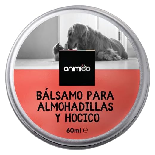 Animigo Bálsamo Protector de Almohadillas y Nariz de Perros y Gatos, 60 ml - Crema Hidratante Natural con Cera de Abeja y Aceites Esenciales, para Irritación, Picores y Piel Agrietada y Seca