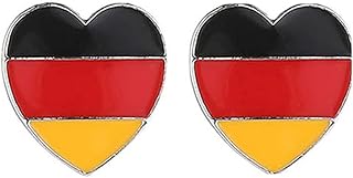 1 Pair of Fashionable Stud Earrings, Cute Heart Shape Earrings with Multicolored Design Premium Jewellery Accessories Earrings Hoops Ear Studs Ear Decoration Perfect for Gift, Daily Wear