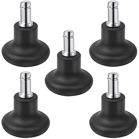 Chair Feet Wheel Stopper,Replacement Office Chair Caster Wheels to Fixed Stationary Castors,Low Profile Bell Glides Set of 5 Cover