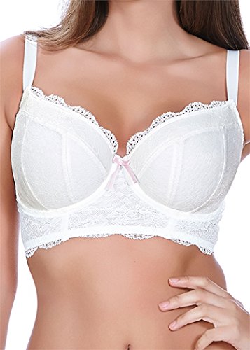 Freya Women's Fancies Underwire Longline Bra, White, 36F