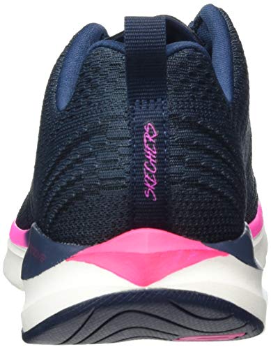 Skechers Ultra Groove Pure Tênis Feminino, 36, Azul Escuro/ Rosa Choque