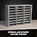 Fellowes 25041 Literature Organizer - 24 Compartment, Letter, Dove Gray