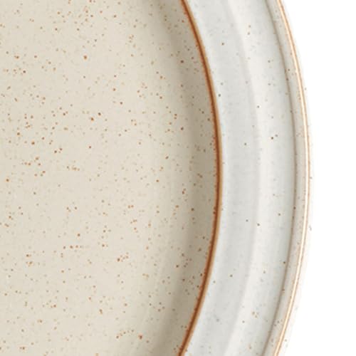 Denby - Heritage Atrium Small Plates Set of 4-6.7in Natural Ceramic Everyday Side, Appetizer Plates - Stoneware Dishwasher & Microwave Safe Tableware - Scratch Chip Resistant Dinnerware
