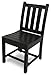 POLYWOOD TGD100BL Traditional Garden Dining Side Chair, Black