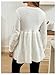 MakeMeChic Women's Maternity Sweater Bow Crew Neck Ruffle Long Sleeve Pregnancy Pullover Top Black and White X-Large
