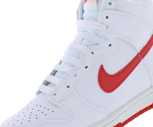 Nike Dunk High GS Boys Shoes Size 4, Color: White/Red-White2
