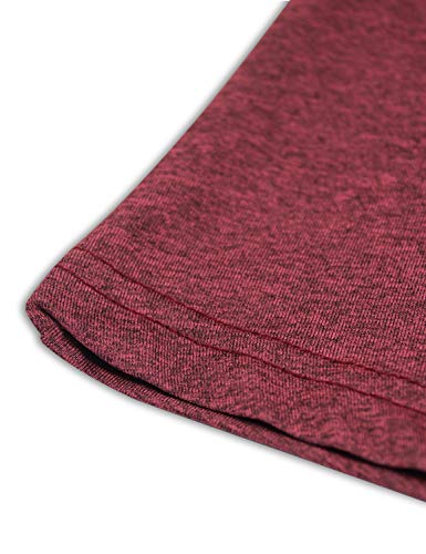 Athleisure Womens Clothes,Figure Flattering Exercise Gym Activewear Shirts Vintage Short Sleeve Popular Crew Neck Tops Comfy Trapeze Quick Dry Outdoor Recreation Gear Red Large #TOP4