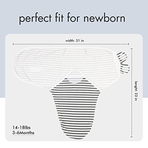 Image of GLLQUEN BABY Swaddles for Newborns 3-6 Months, Adjustable & Easy Fastener | 3-Pack, Organic Cotton Swaddle, Womb-Like Nursery Swaddling Blanket reduces startle reflex, soft and skin-friendly fabric