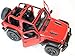 KiNSMART - Jeep Wrangler Rubicon Off Road 4x4 5 inch 1:34 Scale Die Cast Model Replica Toy Car (Red Opentop)