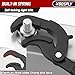 YBQSPLY Pipe Wrench Set, 10” and 15” Self Adjusting Wrench 2-Piece Plumbing Tools - Pipe Vise Wrench Basin Wrench for 0.55“-2.48”/14-60mm Standard Nuts, Irregular Nuts, Pipes Use