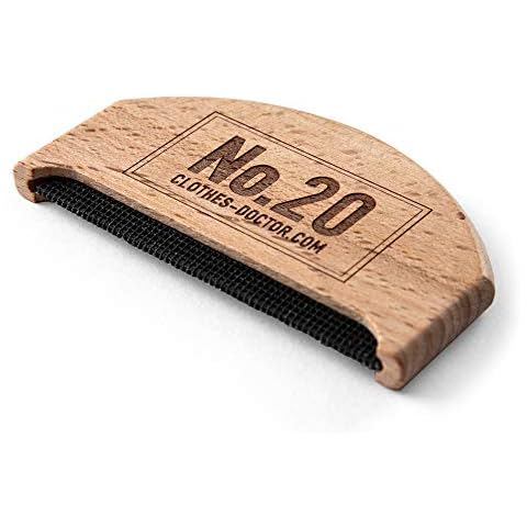 Cashmere Comb in Beechwood | Sweater Shaver Brass Pilling Comb | Brush Tool for De-Pilling Clothing Garments Knits Woolens Scarves Wool Cover