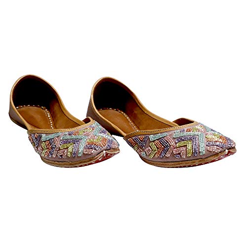 RSK-ETHNIC-WEAR-Womens-Multicolour-Soft-Leather-with-Double-Padded-Cushion-Embroidered-Ethnic-Jutti-1103