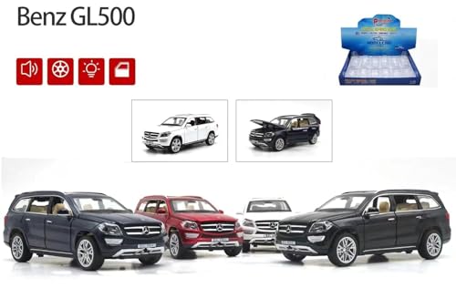 Image of Exclusive Alloy Metal Pull Back Die-Cast Car Diecast Metal Pullback Toy Car with Openable 6 Doors,Light Music Boys Gifts Toys (1:32 Mrcedes Benz GL500 - Multicolor)