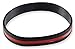 Forge Firefighter Awareness Support Thin Red Line Silicone Wristband Bracelets (1 Bracelet)