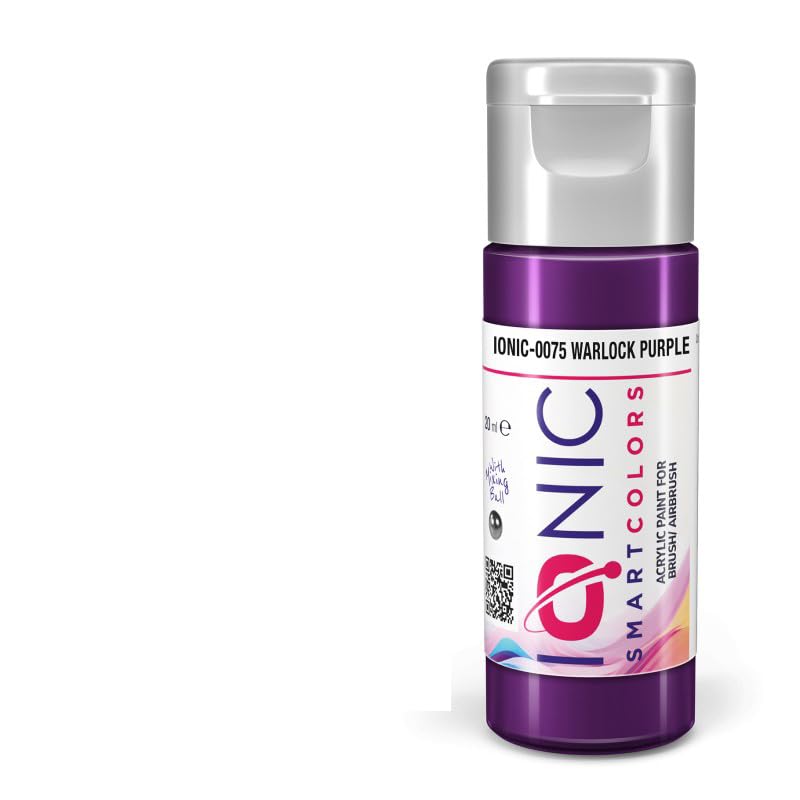 Mig Jimenez IONIC Smart Colors - Acrylic Paint - Purple Sorcerer, 20 ml Bottle, Ready to be Used with Brush or Airbrush, Ideal for Miniatures, Model: IONIC-0075