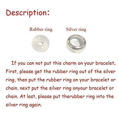 ARTCHARM .Sold 925 Sterling Silver Rubber Charm Stopper Spacer Bead for Charm Bracelets4