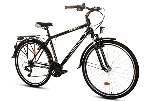 28 Zoll Herren City Trekking Fahrrad Trekkingfahrrad Trekkingrad Herrenrad CITYFAHRRAD Herrenfahrrad Rad Bike 18 Shimano Gang Beleuchtung STVO Federgabel Gabelfederung GOETZE Gemini Schwarz Türkis – Bild 3