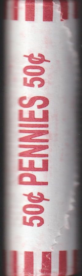 1 Roll (50 Coins) Random Date Lincoln Penny's (Going-Going Gone! No More Penny's)