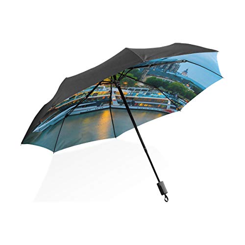 Preisvergleich Produktbild Wendeschirm Für Frauen Wunderschöne Romantische Kölner Dom Tragbare Kompakte Taschenschirm Anti Uv Schutz Winddicht Outdoor Reise Frauen Herren Regen Regenschirm