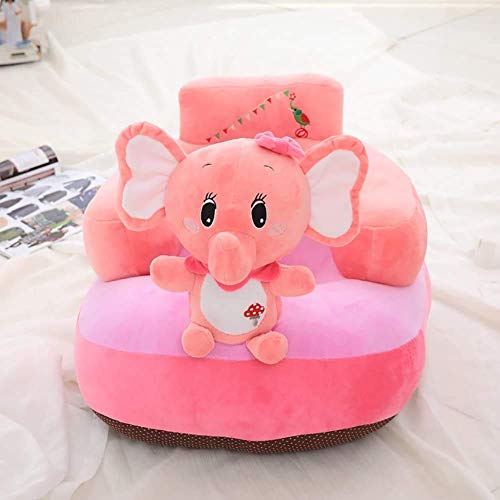 Image of AVSHUB Baby Sofa Seat Chair Soft and Rocking Chair Safe and Skin Friendly Elephant Shape Baby Supporting Seat Soft Plush Cushion and Chair for Kids /Baby - Pink