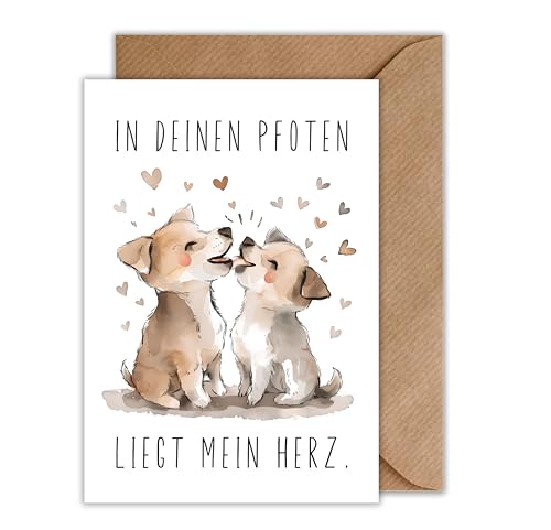 Jubiläums- Oder Valentinstagskarte – Romantischer Spruch, Hochwertiges Papier, Inkl. Umschlag