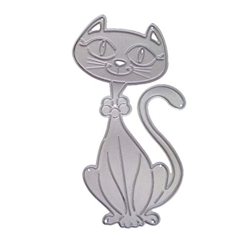 Chaoxiner Metall-Stanzformen, niedliche Katze, zum Basteln von Karten, Stanzen für Bastelarbeiten, Scrapbooking, Alben, Prägeschablone, Papierkarten Cover