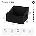 DIMJ Trapezoid Storage Bins for closet shelves, Closet Organzier Bins with Handle, Foldable Closet Storage Bins Basket, Closet Organizers and Storage for Toys, Books, 6 Packs, Black