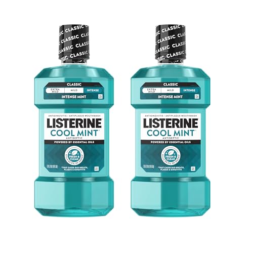 Listerine Cool Mint Intense Antiseptic Mouthwash, Daily...